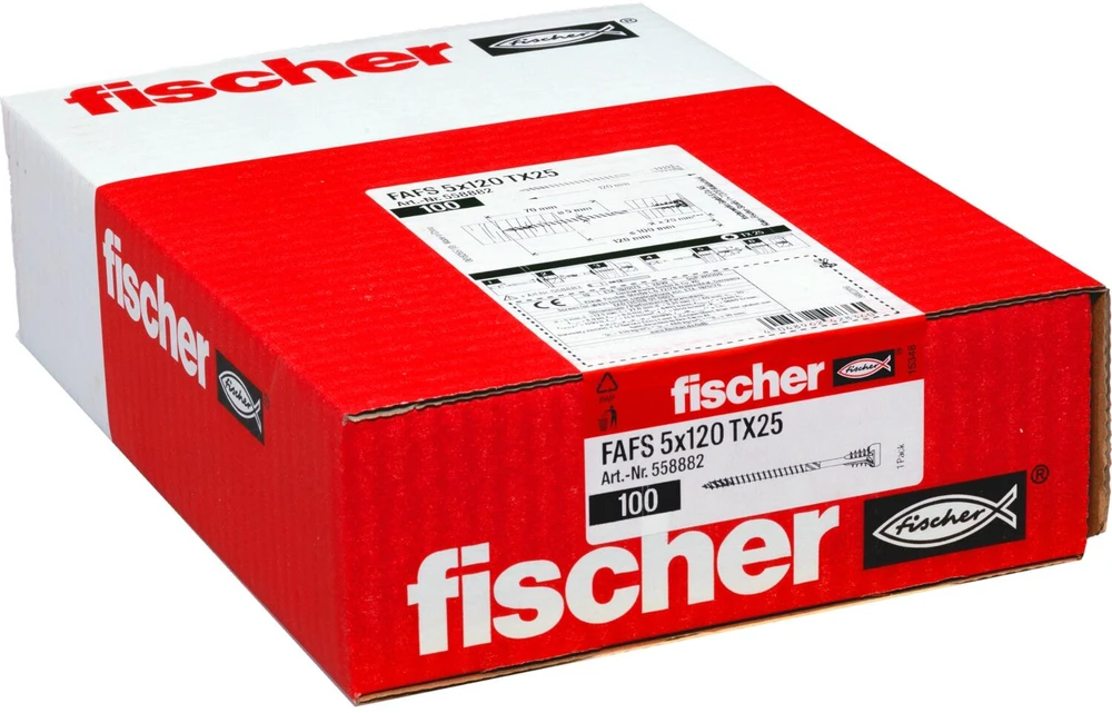 Drėkintuvas Fischer Justierschraube FAFS 5,0 x 120 TX25 (100 Stück)