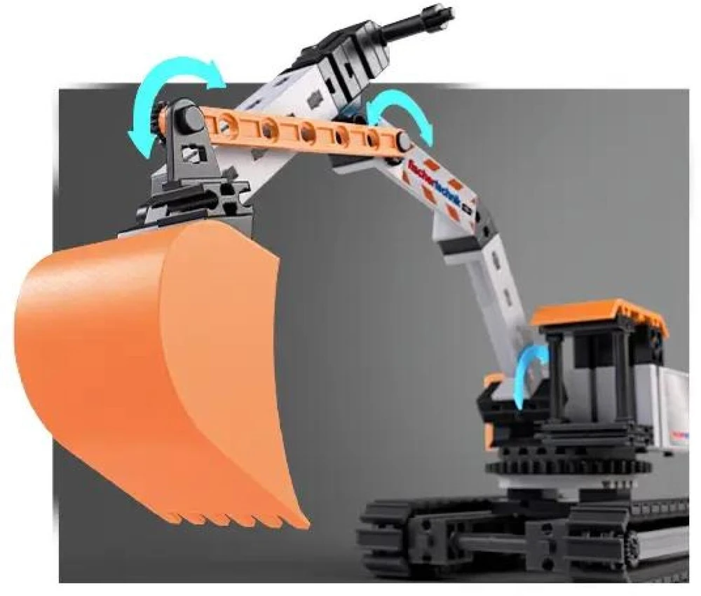 Fischer Technik Fischertechnik Ekskavatorius 576104, 125 dalys, 7 metai ir daugiau, judantis kaušas, surinkimo rinkinys