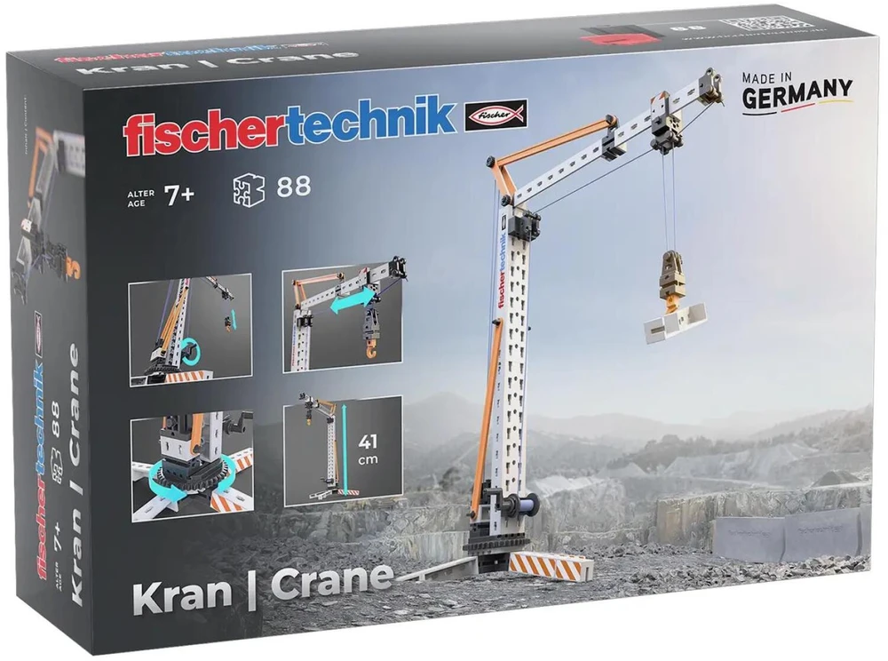 Fischer Technik Fischertechnik kranas 576103, surinkimo rinkinys, 88 dalys, 41cm, besisukantis elementas, 7 metai ir vyresni