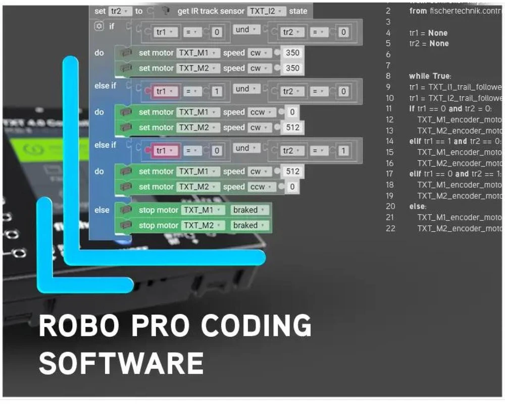 Fischer Technik „Fischertechnik“ robotikos aukštųjų technologijų eksperimentų rinkinys