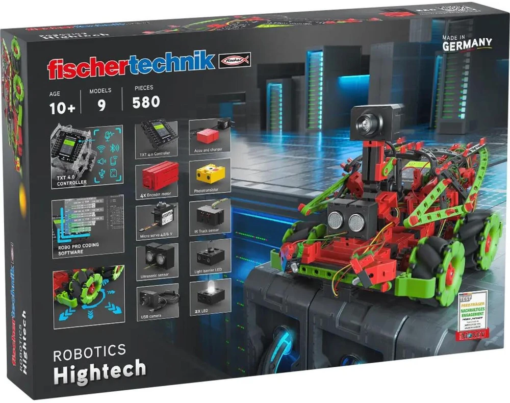 Fischer Technik „Fischertechnik“ robotikos aukštųjų technologijų eksperimentų rinkinys