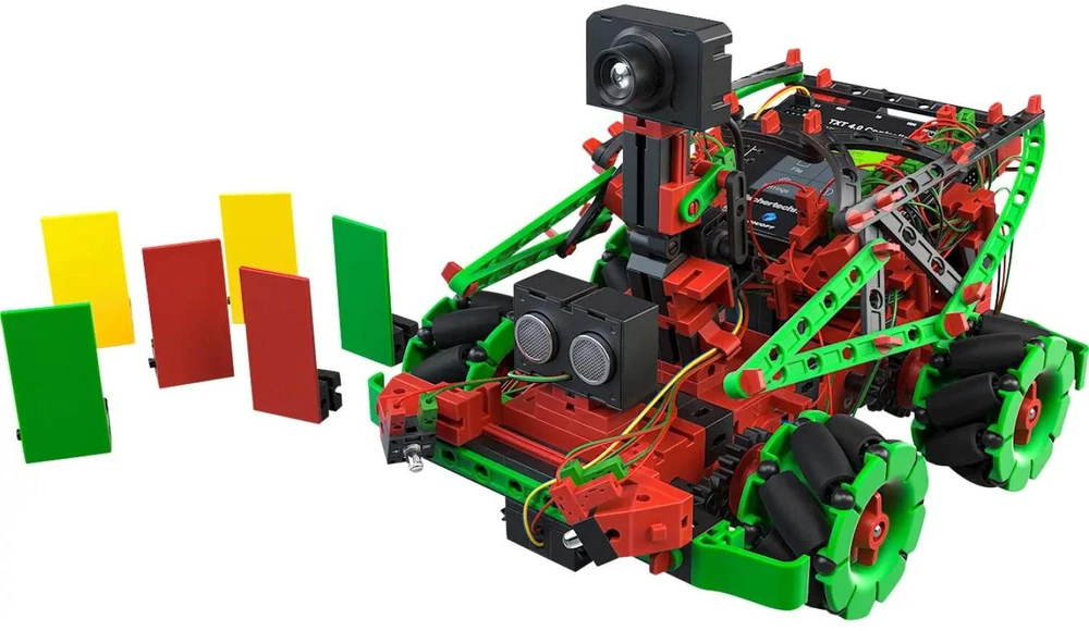 Fischer Technik „Fischertechnik“ robotikos aukštųjų technologijų eksperimentų rinkinys