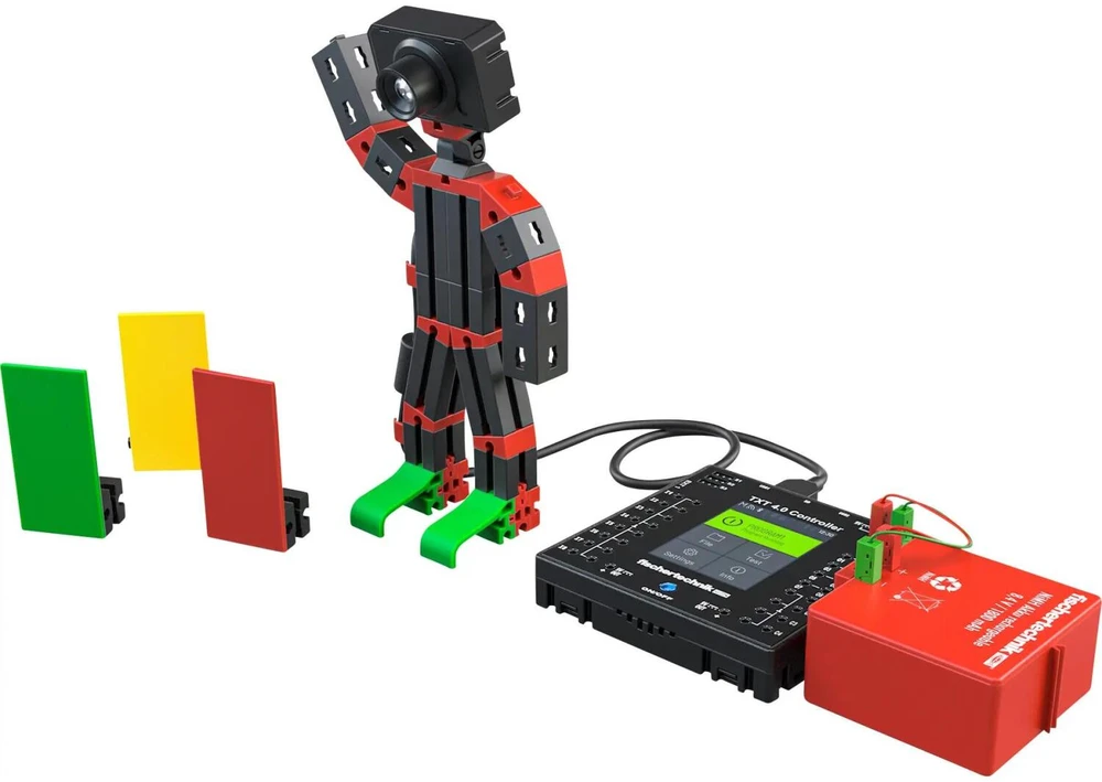 Fischer Technik „Fischertechnik“ robotikos aukštųjų technologijų eksperimentų rinkinys