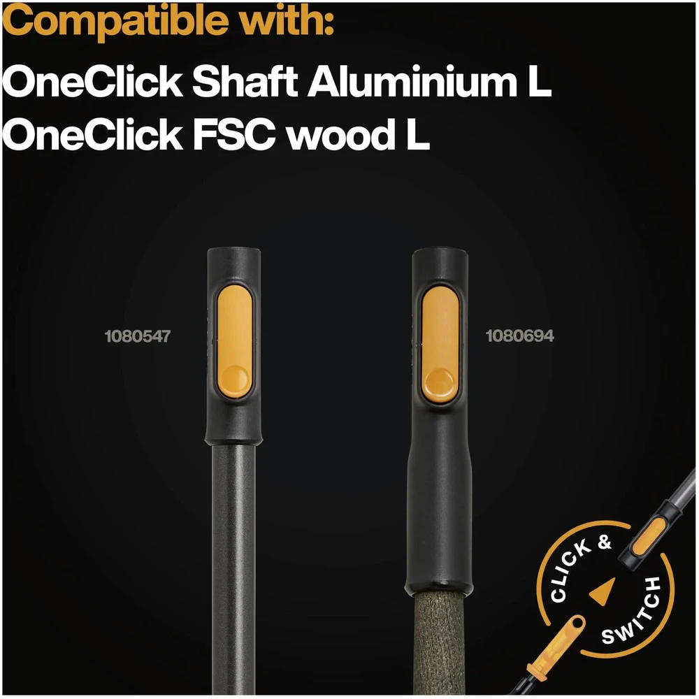Lapų grėblys vėduoklinis Fiskars OneClick 1080675, 37.5 cm