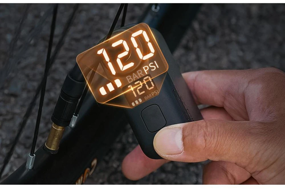 Dviračio Pompa - Flextail Tiny Pro-G, 120 PSI, Pilkas