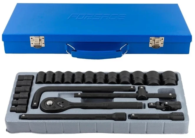 Įrankių rinkinys Forsage Įrankių rinkinys 1/2" 24 vnt. (8-32 mm) (6 briaunų)