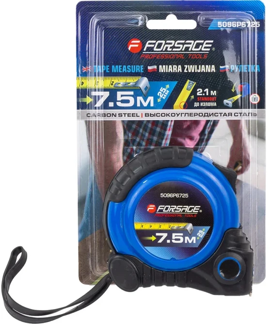 Forsage Maisto juosta (riedėjimo matas) 7,5m x 25mm