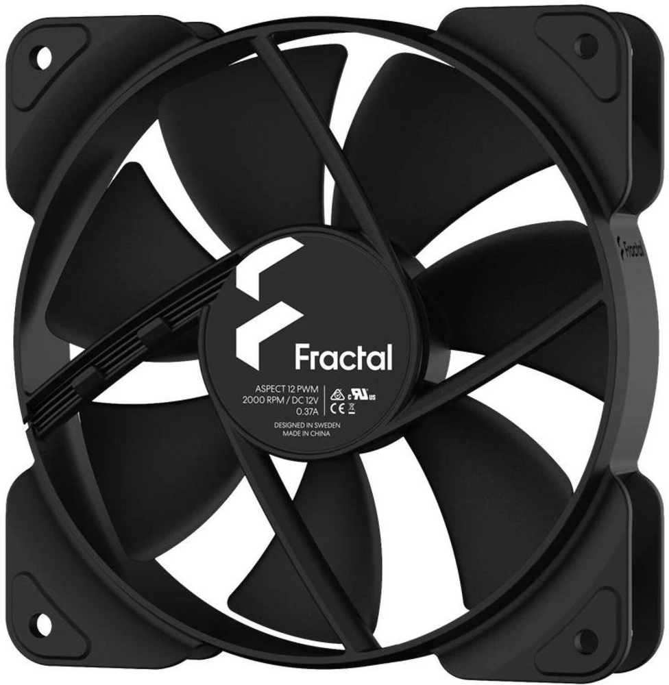 Fractal Design Fraktalų dizainas | 12 aspektas PWM | Juodas | Korpuso ventiliatorius