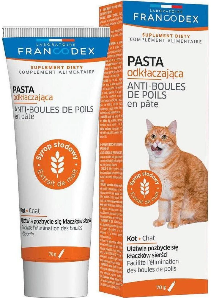 Kačių Skanėstai - Francodex Anti Plaukų Kamuoliukų Pasta 70 G