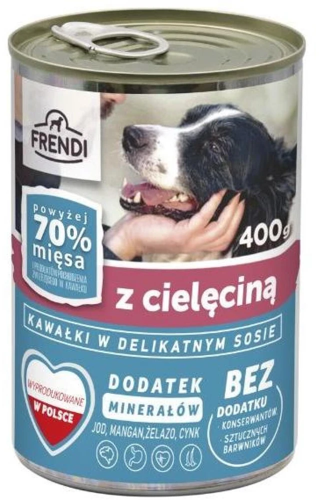 FRENDI with Veal chunks in delicate sauce – šlapias Maistas šunims – 400g