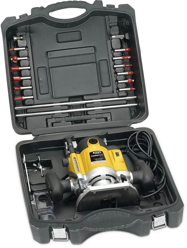 Freza 1500W + 12 vnt. Ø8 - Ø12mm X POWX093 POWERPLUS