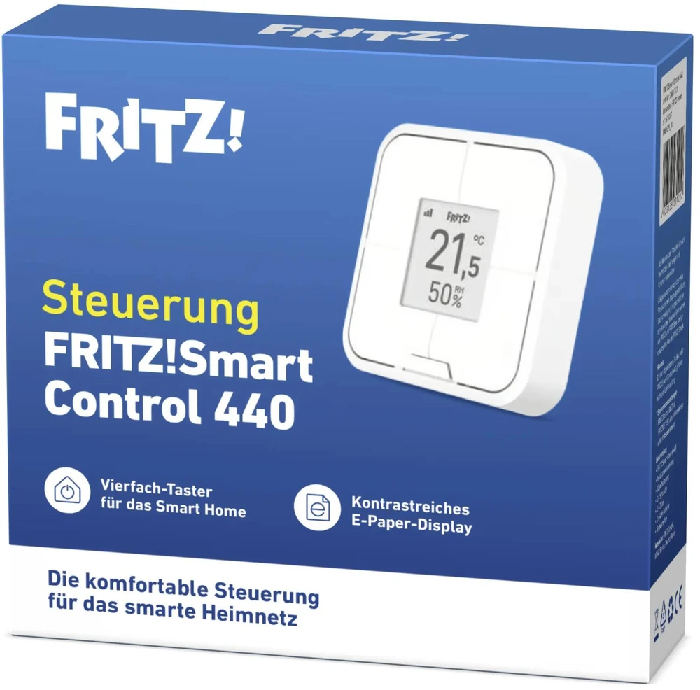 AVM FRITZ! Smart Control 440 20003121 išmaniųjų namų valdiklis – 4 mygtukai – ekranas – baltas