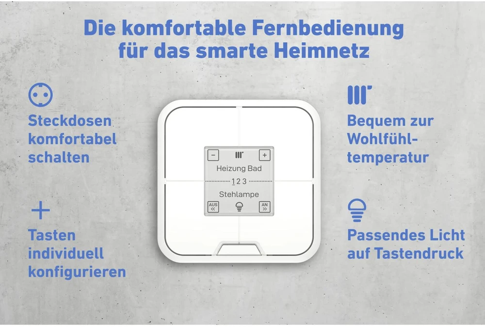 AVM FRITZ! Smart Control 440 20003121 išmaniųjų namų valdiklis – 4 mygtukai – ekranas – baltas