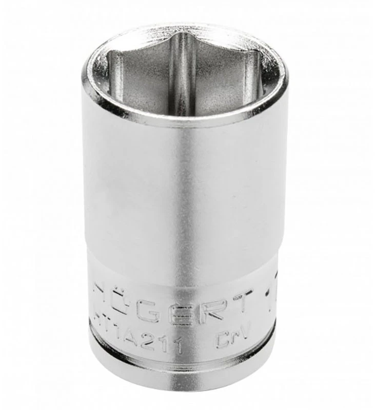 HOGERT Galvutės 1/2", šešiakampės, CrV plienas, 8 mm DIN 3124