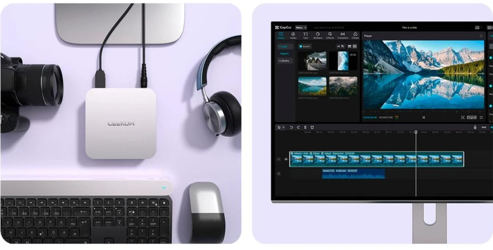 Komputer GEEKOM Mini A6 Sidabrinis RYZ7 6800/16GB/1TBSSD/W11Pro (GMA6R76800-161-EU)