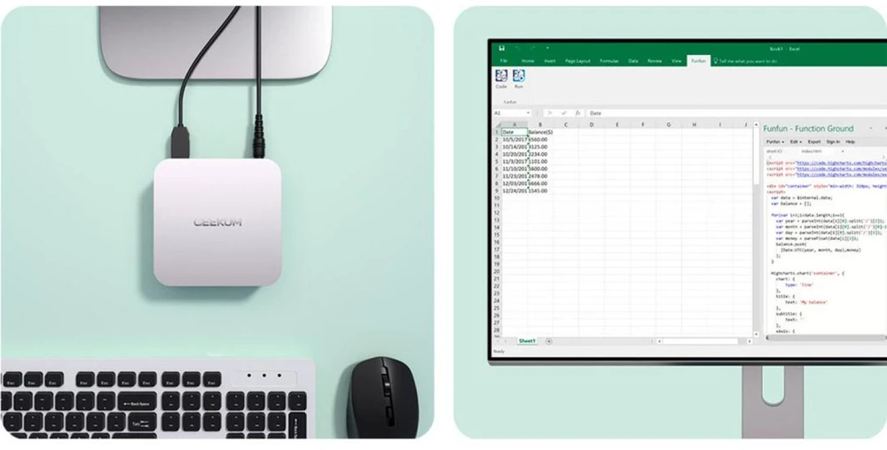 Komputer GEEKOM Mini A6 Sidabrinis RYZ7 6800/16GB/1TBSSD/W11Pro (GMA6R76800-161-EU)