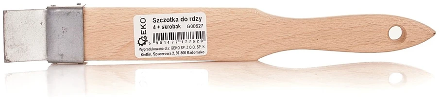 Geko Geltonas vielinis rūdžių šepetys, 4 eilės, su medienos grandikliu (20/120)