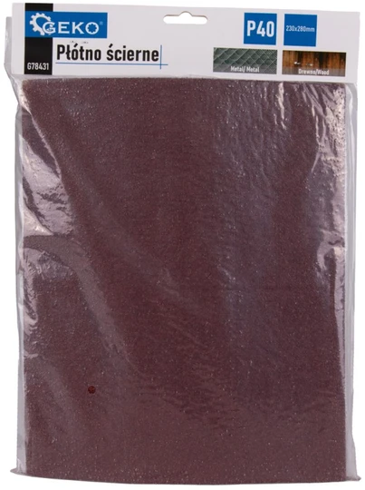 Geko Šlifavimo audinys – lapas 230x280 mm P40 (10/500)