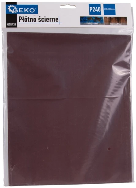 Geko Šlifavimo audinys – lapas 230x280 mm P240 (10/500)