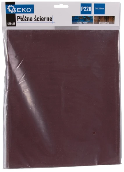 Geko Šlifavimo audinys – lapas 230x280 mm P220 (10/500)