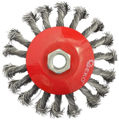 Geko Szczotka druciana boczna pleciona 115mm M14 (G00606)