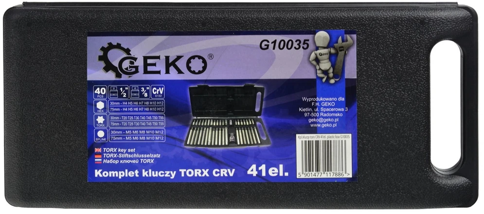Antgaliai CR-V 41 vnt. Plastikinėje dėžutėje GEKO G10035