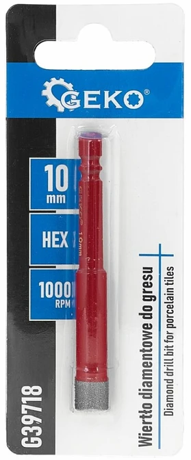 Geko grąžtas Deimantinis grąžtas keraminėms plytelėms 10mm HEX (250)
