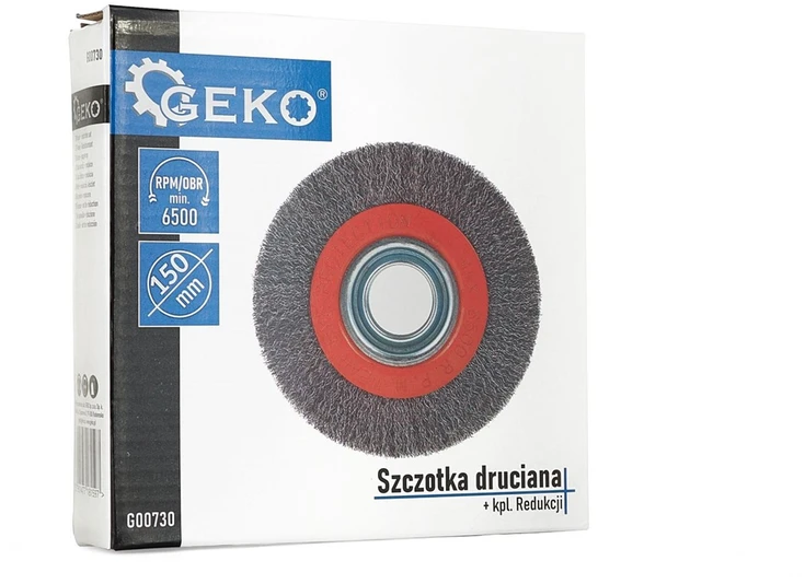 Geko Vielinė šepetėlis 150x32mm + komplektas. Redukcijos (50)