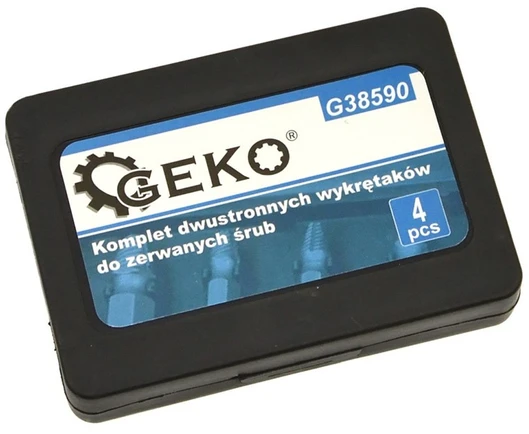 Wiertło Geko Kpl. dwustronnych wykrętaków do zerwanych śrub 4vnt. (100)