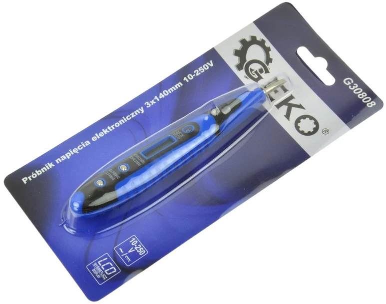 Geko Elektroninis įtampos testeris 3x140mm 10-250V (8/25/200) G30808 GEKO
