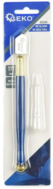 Geko Nóż olejowy do cięcia szkła 177mm (węglik wolframu) (12/120)