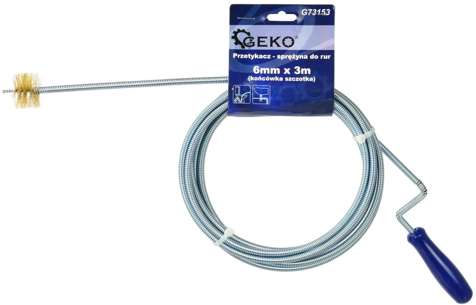 Geko TOLLER - Spyruoklė vamzdžiui 6MM X 3M (šepečio galas) (20) G73153 GEKO