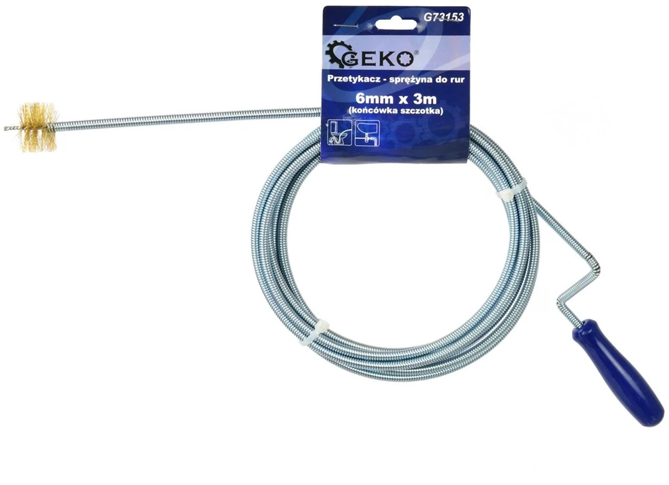 Geko TOLLER - Spyruoklė vamzdžiui 6MM X 3M (šepečio galas) (20) G73153 GEKO