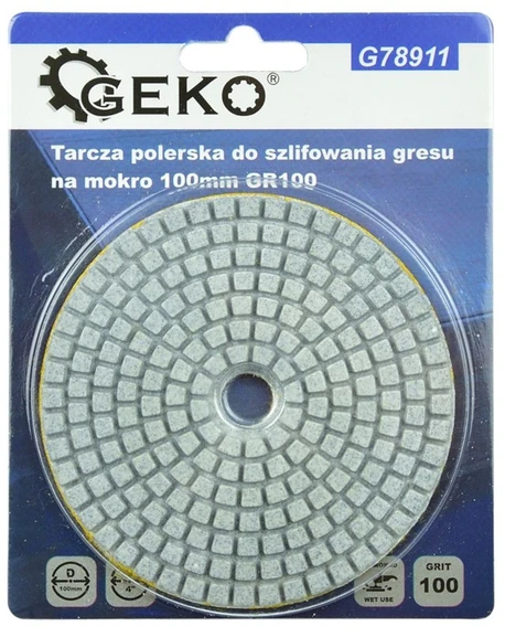 Geko Poliravimo diskas šlapiam akmens masės šlifavimui 100 mm GR100 (5/250)
