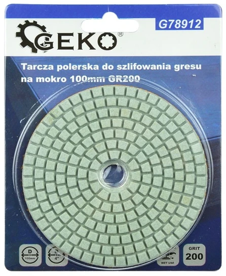 Geko Poliravimo diskas šlapiam akmens masės šlifavimui 100 mm GR200 (5/250)