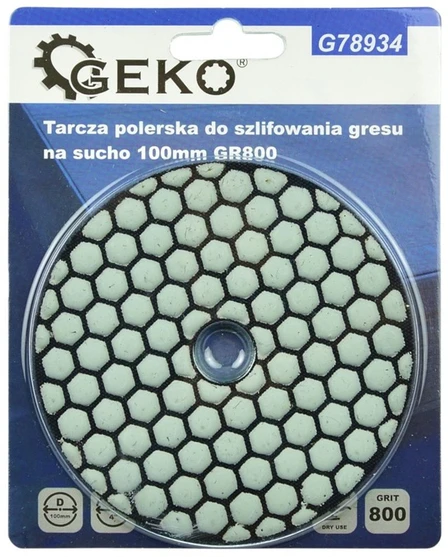 Geko Poliravimo diskas sausam akmens masės šlifavimui 100 mm GR800 (25/250)