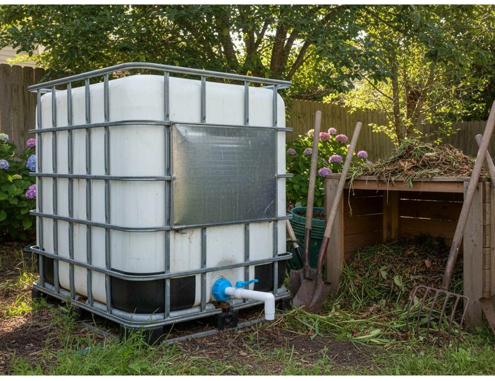 Geko Rinkinys – IBC veržlė S60x6 + čiaupas žarnelei 25 mm 90° – mauser (80)