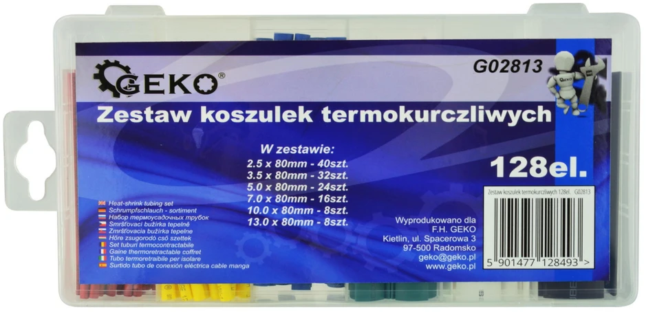 Geko Rinkinys KOSZULEK TERMOKURCZLIWYCH 128EL.(24) G02813 GEKO