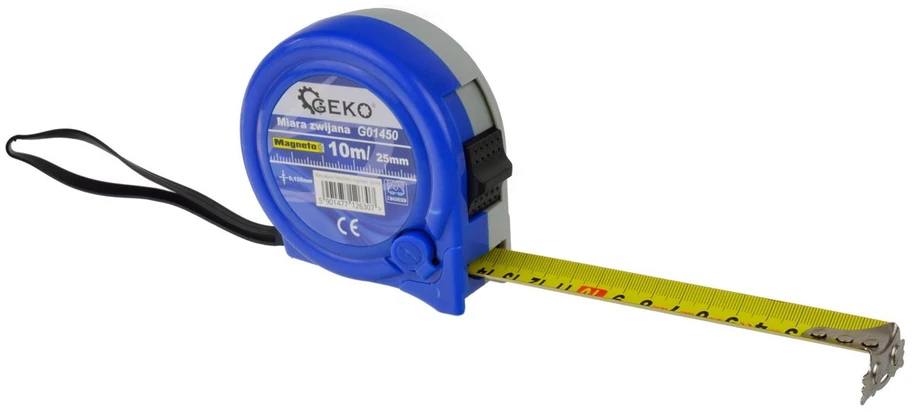 Geko Matavimo juosta 10mx25mm su magnetu (6/60)