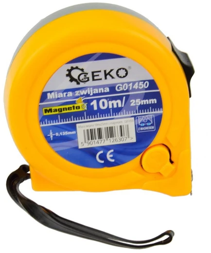 Geko Matavimo juosta 10mx25mm su magnetu (6/60)
