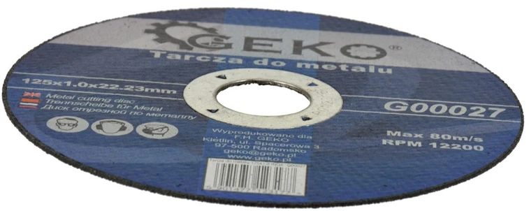 Geko Metalo pjovimo diskas 125x1.0 10/50/400 (G00027)