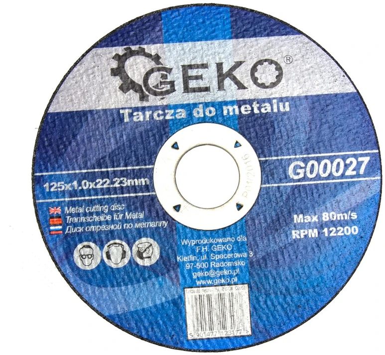 Geko Metalo pjovimo diskas 125x1.0 10/50/400 (G00027)