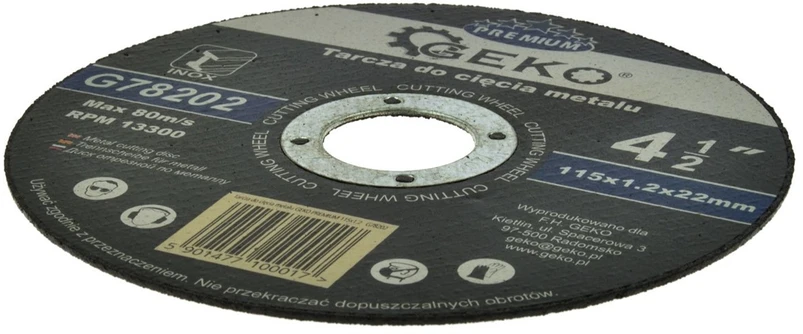 Geko tarcza do cięcia metalu Premium 115x1,2 Inox (G78202)