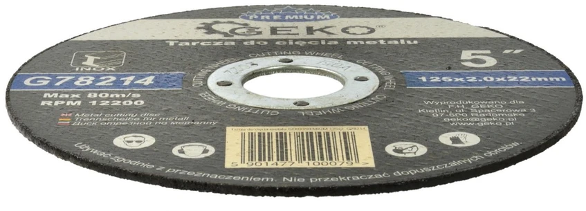 Geko GEKO PREMIUM metalo pjovimo diskas 125x2 Inox (10/50/200)