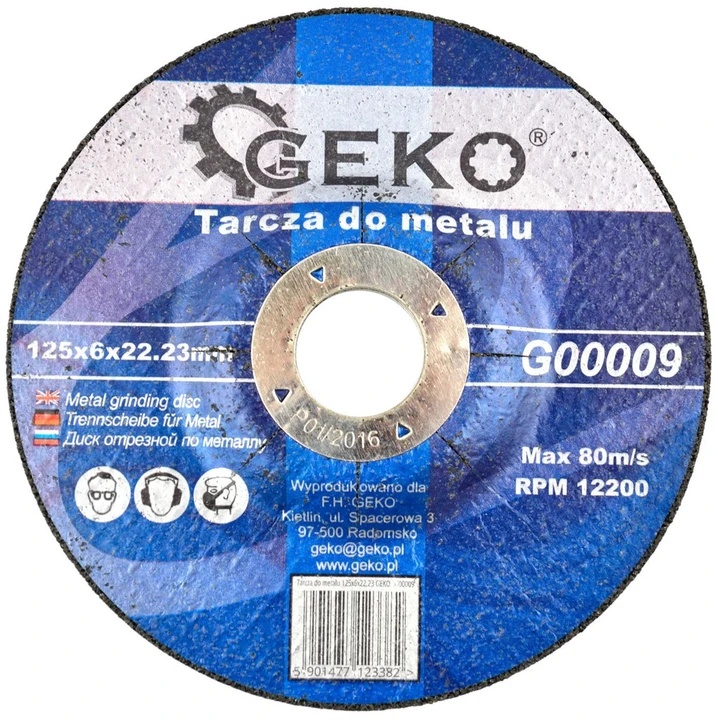 Geko Tarcza do metalu 125x6x22,23 GEKO (5/25/100)