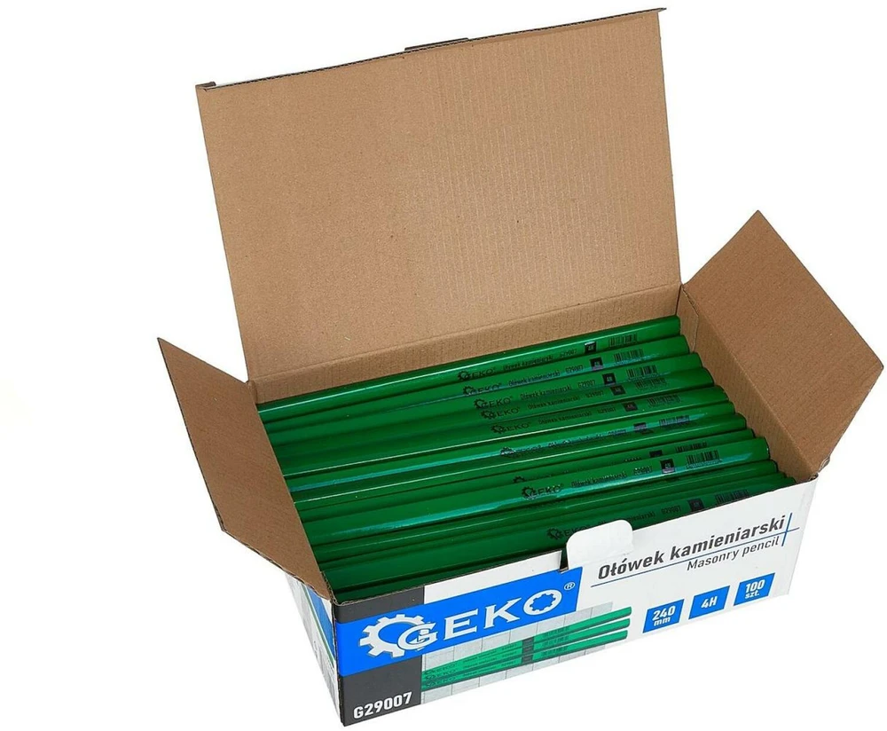 Geko Akmenkalio pieštukas 240mm 4H 100vnt. – parodomasis kartonėlis (10)