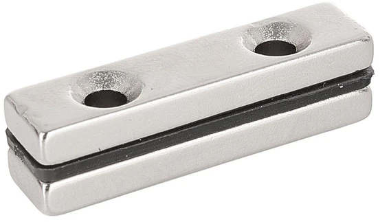 Geko Magnes neodymowy płytkowy su otworami na wkręty 40x10x5mm 2vnt.(2)
