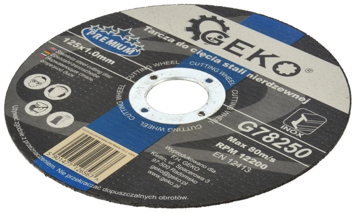 Geko tarcza do cięcia stali nierdzewnej PREMIUM 125x1.0 (G78250)