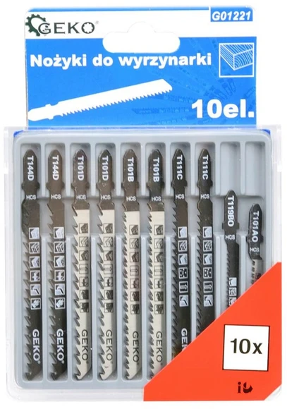 Geko Nożyki do wyrzynarki 10el. (20/100)