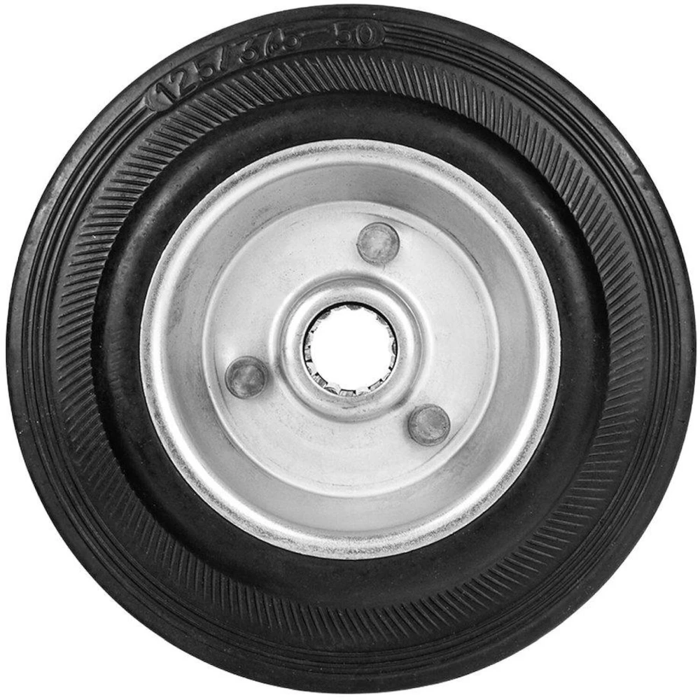 Geko Plieninis-guminis ratas 125 mm 100 kg (48) (5903418305512)
